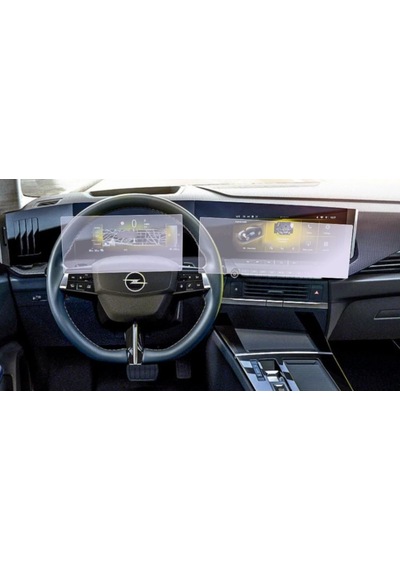 Opel Astra Uyumlu Elegance & Gs Ekran Koruyucu Multimedya Gösterge Ve Dijital Gösterge 2'li Set 9H Nano Ekran Koruyucu