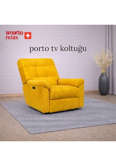 Smarto Relax Porto Comfort Elektrikli Döner Sallanan Tv Koltuğu Kontrol Panel... Sarı
