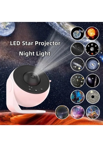 Yıldızlı Gökyüzü Gece Lambası Galaxy Projektör İçin 360