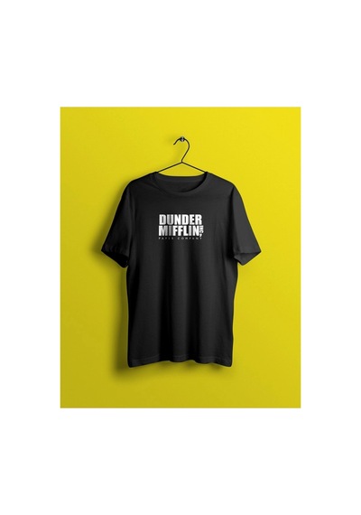 Tarzsokak Unisex Siyah The Office Baskılı T-shirt Beyaz