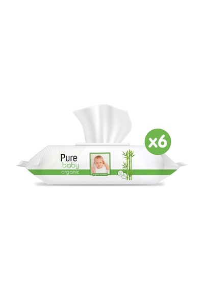 Pure Baby Organik Bambu Özlü Islak Havlu 6 90 540 Yaprak