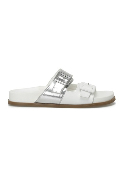 Nine West Mıstral 4fx Kırık Beyaz Kadın Düz Terlik Kırık Beyaz