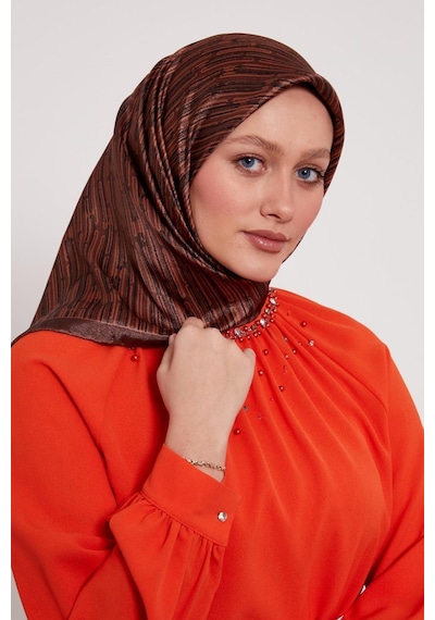 Levidor Kristal Eşarp - 06127 Bordo-kiremit