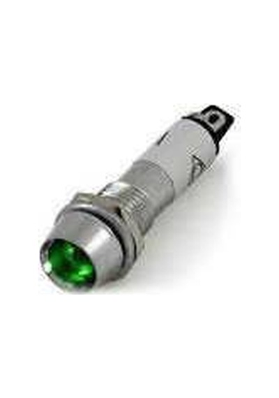 Sinyal Lambası 8 MM Metal 8 MM Yeşil 220V