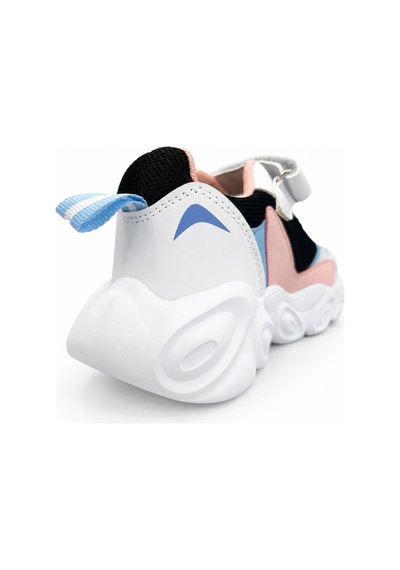 Papucumun Dünyası Kız Çocuk Kalın Taban Cırtlı Çok Renkli Sneaker