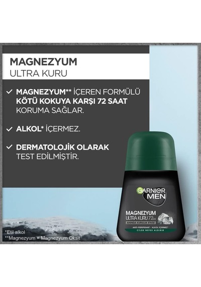 Men Magnezyum Ultra Kuru Roll-on Deodorant