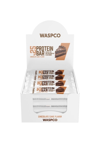 Waspco Bitter Çikolata Kaplı Çikolatalı Kek Aromalı Protein Bar 36G x 12 Adet Waspco Bitter Çikolata Kaplı Çikolatalı Kek Aromalı Protein Bar 36G x 12 Adet