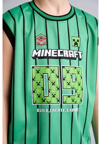 Defacto Minecraft Bisiklet Yaka Yeşil Atlet Erkek Çocuk H6716a826hsgn401 Yeşil-gn401