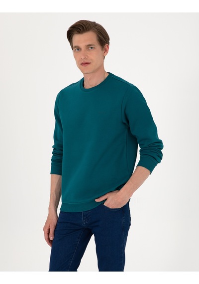 Pierre Cardin Erkek Zümrüt Sweatshirt 50315021-vr055 Zümrüt