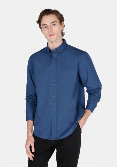 Colin's Colins Regular Fit Shirt Neck Düz Erkek Lacivert Uzun Kol Gömlek Cl1073845 Cl1073845 Q1.v2 Nav Lacivert