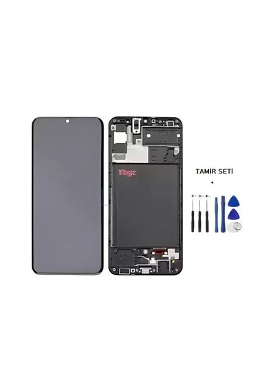 Tkgz - Samsung Galaxy A30s - Sm-a307 Uyumlu Lcd Ekran Dokunmatik Wandey Servis Lcd Full Çıtalı + Tamir Kiti