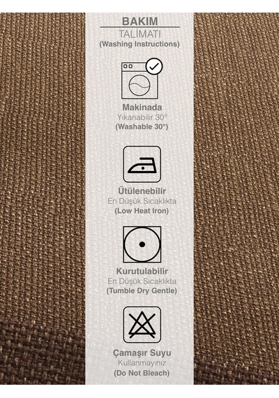 Br Perle Perle Home Keten Dokulu Runner Sütlü Kahverengi Renk Dekoratif Şık Runner Örtü