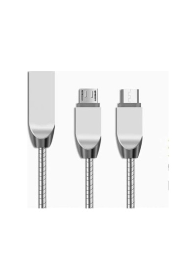 3.1A Micro-Metal Yaylı Usb Hızlı Şarj Kablosu