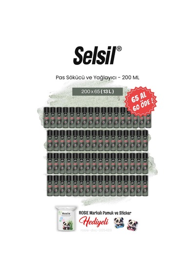 Selsil 65 Al 60 Öde 200 Ml Pas Sökücü Ve Yağlayıcı Ve Rosie Pamuk 1 adet