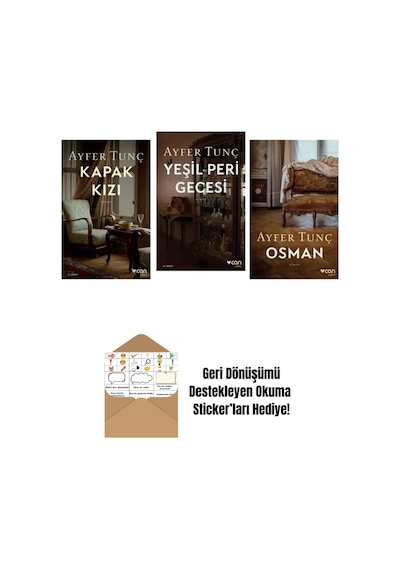 Kapak Kızı / Yeşil Peri Gecesi / Osman - Ayfer Tunç 3 Kitap Set + Okuma Sticker'ları