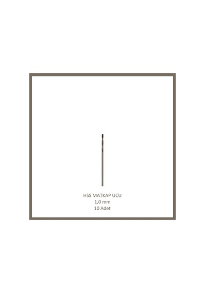 Hss Matkap Ucu 1 Mm, Metal, Ahşap, Plastik İçin 10 Adet