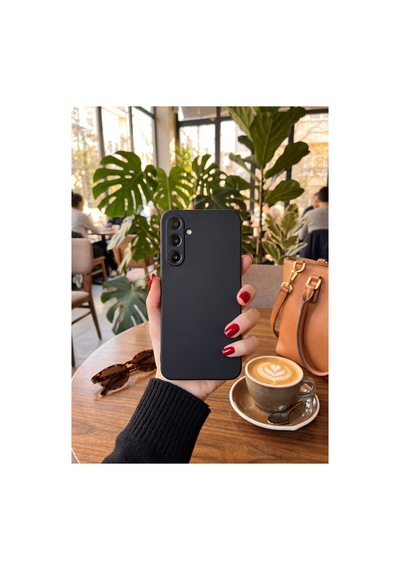 Samsung Galaxy Uyumlu S24 Fe Premium İçi Kadife Yumuşak Silikon Telefon Kılıfı Siyah