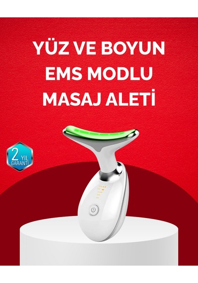 Usb Şarjlı Led Işık Terapili Yüz Boyun Bakım Cihazı - Lisinya Çok Renkli