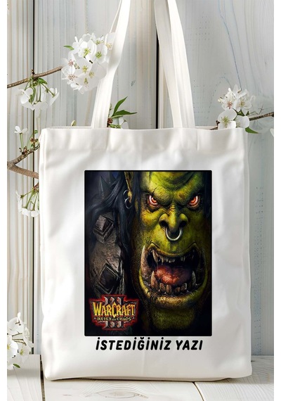 Art Hediye Warcraft Oyun Baskılı Omuz Çanta Kişiye Özel Model 6 Çok Renkli