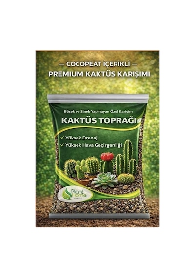 Bitki Ve Kaktüs Toprağı Seti 10 L Organik Cocopeatli Salon Bitkileri Ve Kaktüsler Için