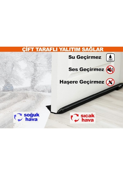 Ankaflex-2 Adet Toz Soğuk Rüzgar Önleyici Çift Taraflı Kapı Altı Süngeri Isı Tasarrufu Sağlar 0.05 M
