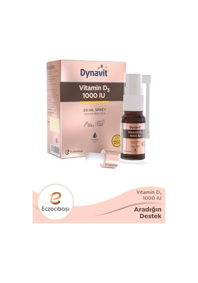 Dynavit Vitamin D3 1000 Iu 25mcg 20 Ml Sprey - Bağışıklık & Kas & Kemik - D3 Vitamini