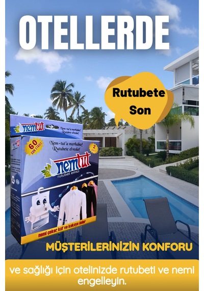 Nemtut Otel ve Konaklama Yerlerine Özel Kötü Koku Nem Rutubet Tutucu