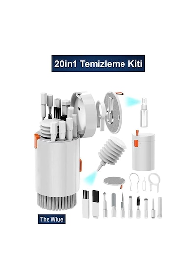 20in1 Bilgisayar, Laptop, Klavye, Telefon, Kulaklık Airpod Temizleyici Fırça Kit Temizleme Seti