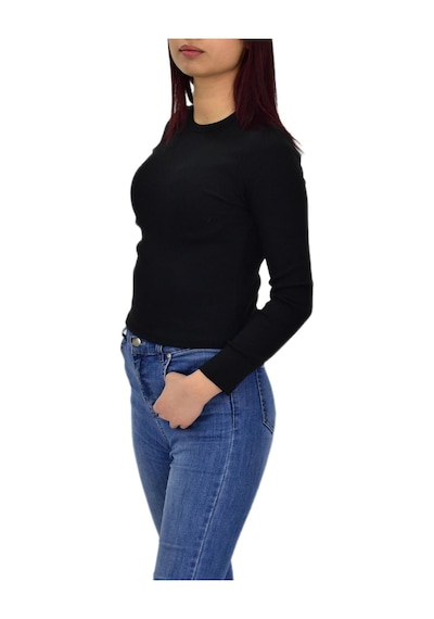 Kadın Uzun Kol Fitilli Body Tişört Bgl-st04231 Karışık Çok Renkli