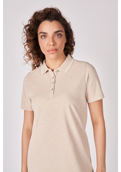 Defys Kadın Polo Yakalı Kısa Kollu Regular Fit Basic Elbise Bej Melanj - 625081659 Bej Melanj Defys Kadın Polo Yakalı Kısa Kollu Regular Fit Basic Elbise Bej Melanj - 625081659 Bej Melanj