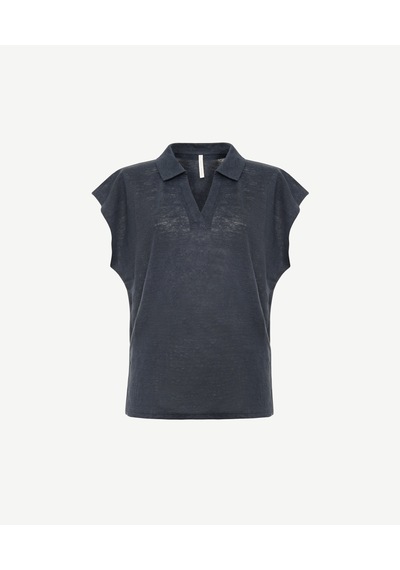 Yargıcı Polo Yaka Rahat Kalıp Tshirt 25ykts9044p 004 Lacivert