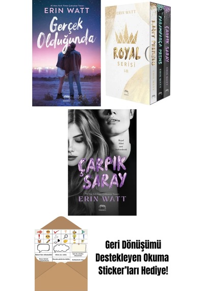Gerçek Olduğunda + Çarpık Saray Royal Serisi 3. Kitap + Kâğıt Prenses Royal Serisi 1. Kitap
