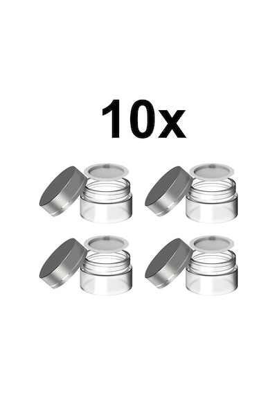 10 Adet 35 Ml Boş Cam Krem Mutfak Gereç Kavanozu Kvz
