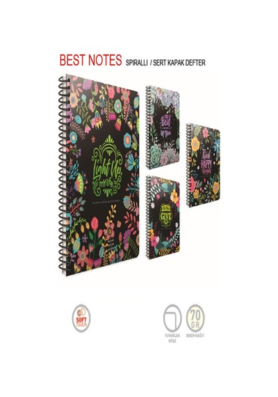 Gıpta Best Notes 17x24 Spiralli Sert Kapak Defter120 Yaprak Çizgili 5083
