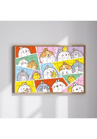 Mol 714 Molang 100 Parça Lisanslı Puzzle