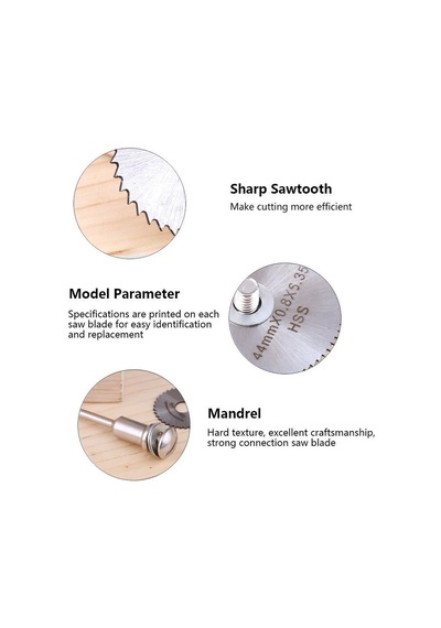 Mini Daire Testere Mandrel Bağlantı Mili Ahşap Plastik Kesme Disk