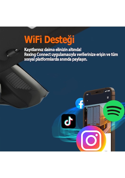 Rexing V1 Lite 2k Wifi Araç Kamerası + 32gb Sd Kart