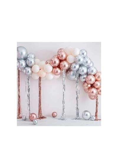 Rose Gümüş Krom Balon Zincir Seti Diğer