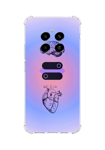 Realme 12 4g-12 Plus Uyumlu Mantık Ve Duygu Temalı Baskılı Silikon Kılıf