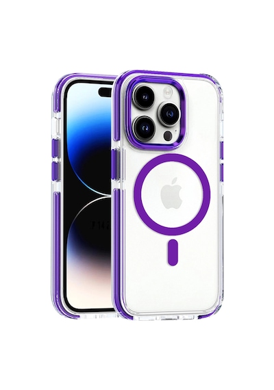 Joko Apple İphone 15 Pro Max Bella Magsafe Kapak - Derin Mor 0.2M-Çok Renkli