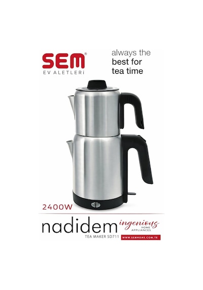 Sem 2400w Çaycı Sem Elektrikli Semaver Paslanmaz Çelik Elektrikli Semaver