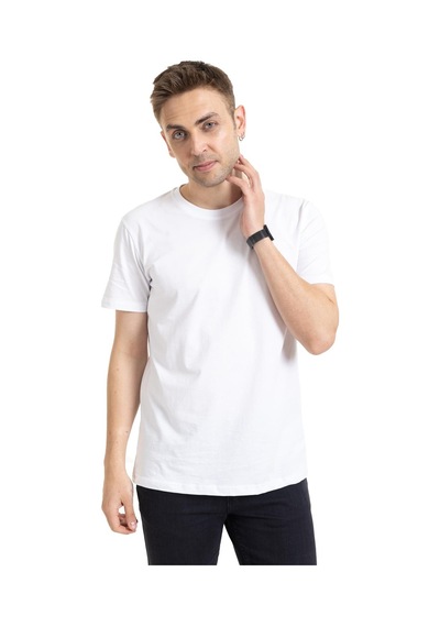 Erkek Yuvarlak Yaka %100 Pamuklu Yüksek Kalite Regular Kalıp Düz Basic T-shirt 212 - L Bordo