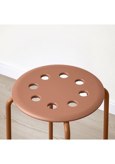 Ikea Marıus Tabure, Kırmızı-kahverengi, 45 Cm