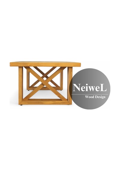 Neiwel Nuse Doğal Ahşap Sehpa-70-120 Açık Ceviz