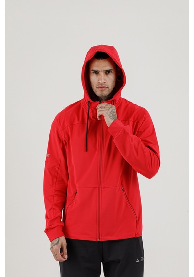 Airlife Sportswear Tam Boy Fermuarlı Erkek Kapüşonlu Eşofman Takımı Kırmızı Red