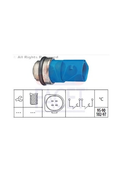 Vw Fan Müşürü Dört Fişli 95°C - 90°C 102°C - 97°C 8D0959481B