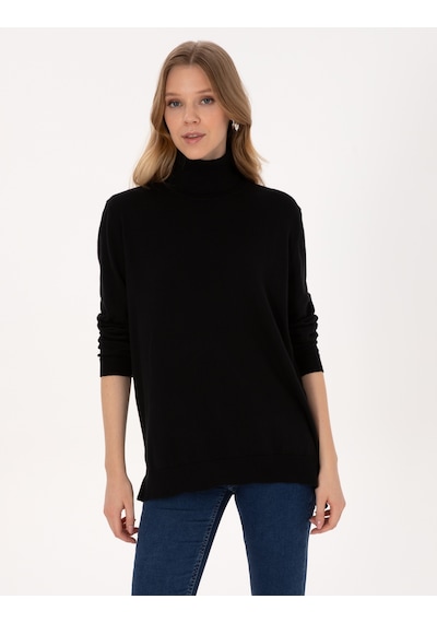 Pierre Cardin Kadın Siyah Kazak /triko 50316385-vr046 Siyah