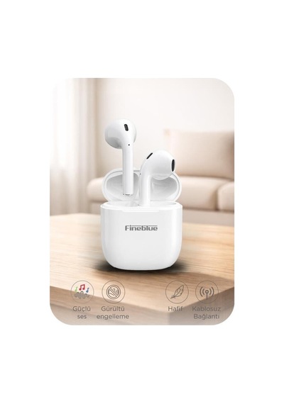 Premium Müzik Dinleme Adım Sayar Ofis Gereci Fineblue Kulak İçi Kablosuz Kulaklık Fm1pro