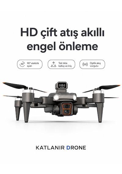 Js28h Drone Akıllı Hava Dronu Engel Tınama Ekranlı Kumanda Fotoğrafçılık Dronu 50x Zoom Başsız Mod Tek Tuşla Geri Dönüş Elektirikli Kamera 2 Lens Fırçasız Motor Elden Kaçınma Katlanabilir