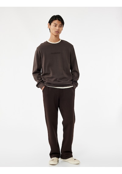 Koton Straight Fit Cep Detaylı Şardonlu Beli Lastikli Kışlık Eşofman Altı Kahverengi 6wam40033mk Kahverengi Koton Straight Fit Cep Detaylı Şardonlu Beli Lastikli Kışlık Eşofman Altı Kahverengi 6wam40033mk Kahverengi